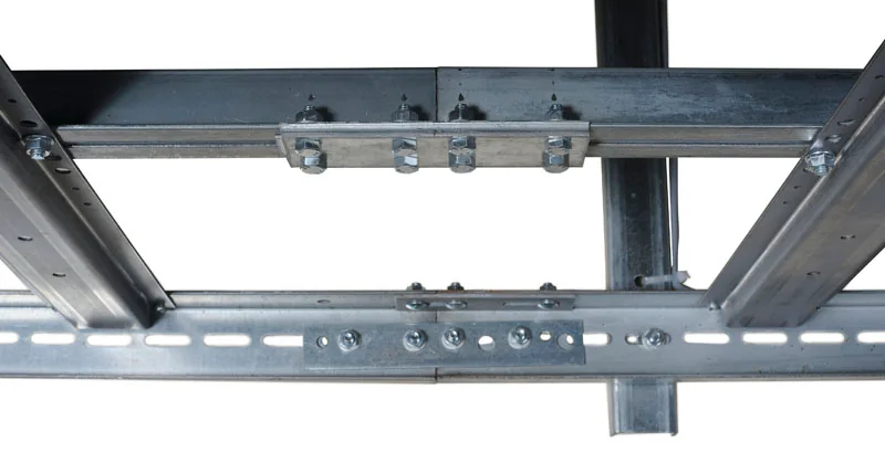 Steel lift frame crossmembers and bolted connections